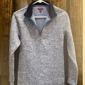 Merona Men's Heathered Blue Zip-Up Sweater